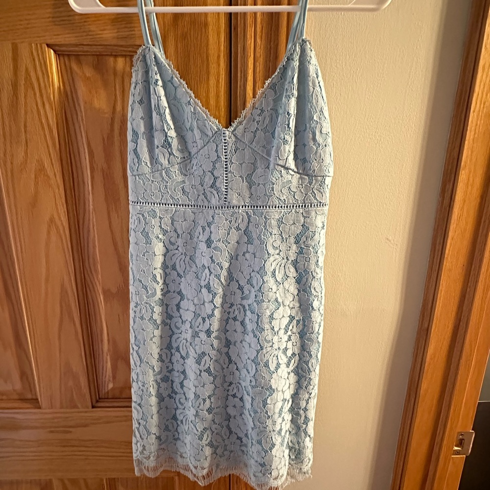 Blue lace dress